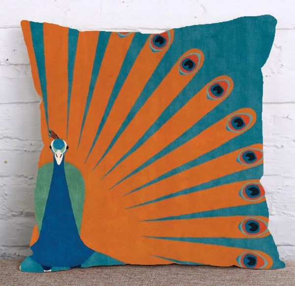 Cushion Cover SET Cotton Linen Throw Pillow, Animals design - LiYiFabrics
