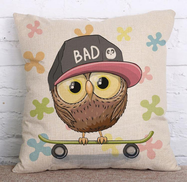 Cushion Cover SET Cotton Linen Throw Pillow, Love Monkeys Style - LiYiFabrics
