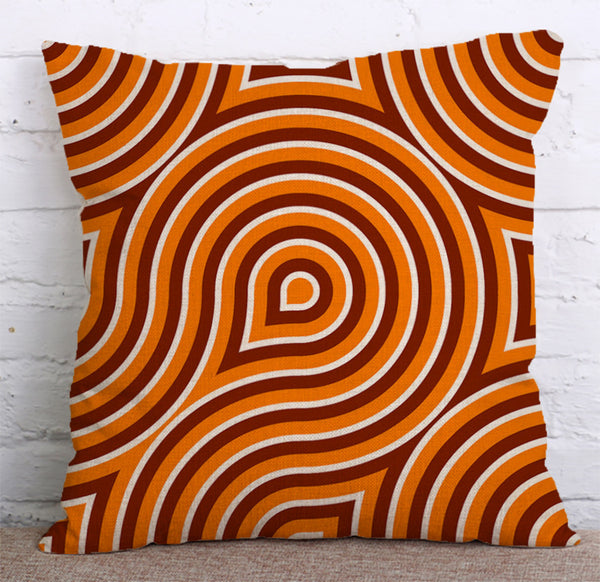 Cushion Cover SET Cotton Linen Throw Pillow, Water-color Painting - LiYiFabrics