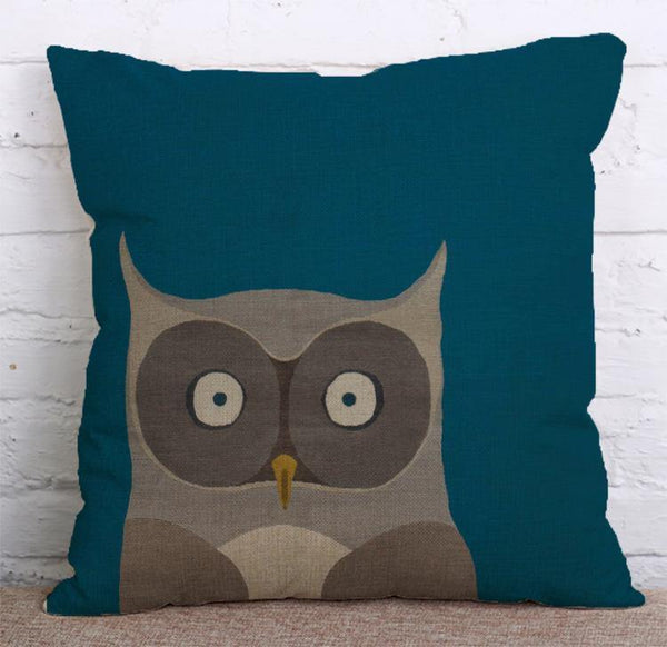 Cushion Cover SET Cotton Linen Throw Pillow, Animals design - LiYiFabrics