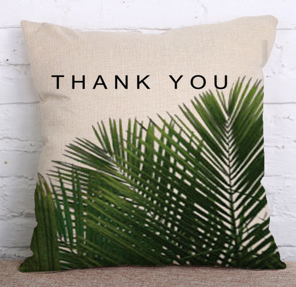 Cushion Cover SET Cotton Linen Throw Pillow,Green Plants - LiYiFabrics