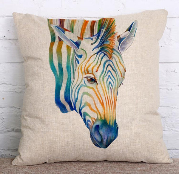 Cushion Cover SET Cotton Linen Throw Pillow, Animals - LiYiFabrics