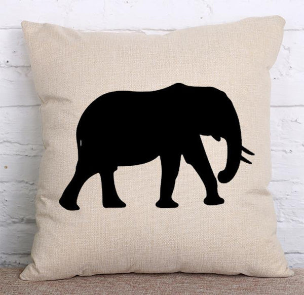 Cushion Cover SET Cotton Linen Throw Pillow, Animals - LiYiFabrics