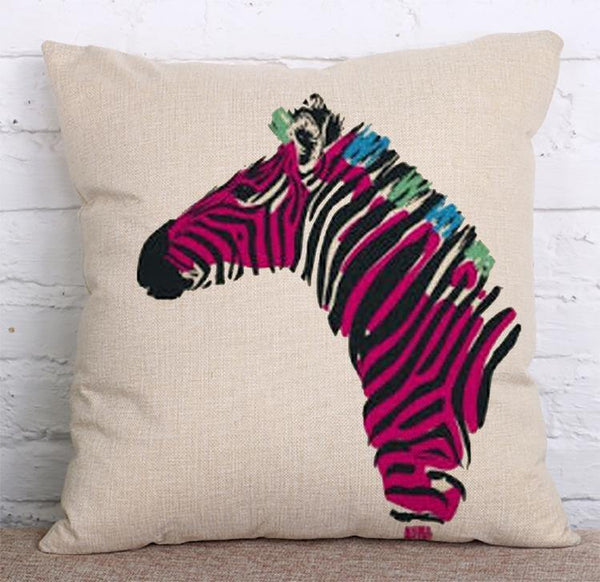 Cushion Cover SET Cotton Linen Throw Pillow, Animals - LiYiFabrics