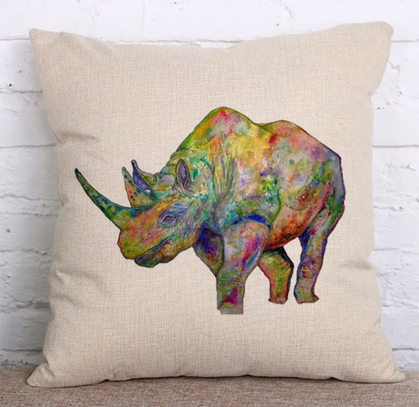 Cushion Cover SET Cotton Linen Throw Pillow,Painted Animals - LiYiFabrics