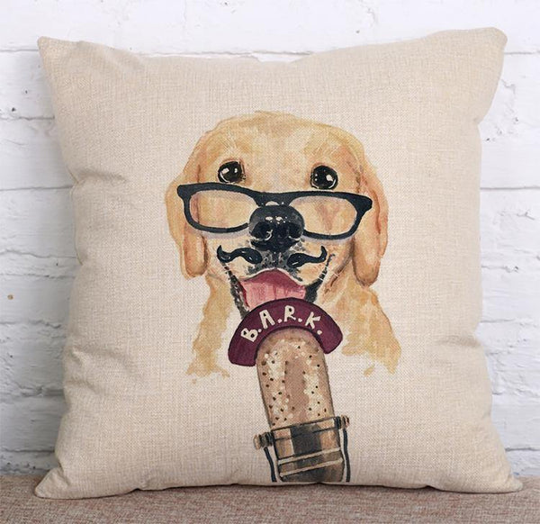 Cushion Cover SET Cotton Linen Throw Pillow, Animals design - LiYiFabrics