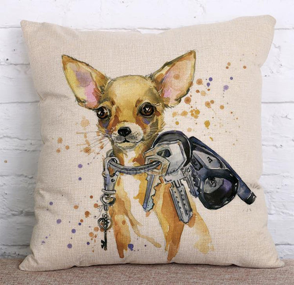Cushion Cover SET Cotton Linen Throw Pillow, Animals design - LiYiFabrics