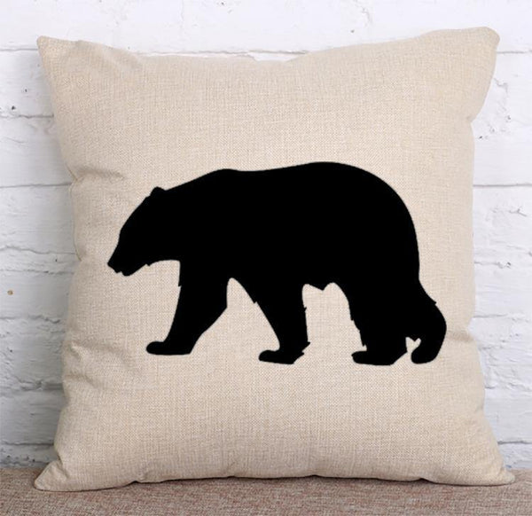 Cushion Cover SET Cotton Linen Throw Pillow, Animals - LiYiFabrics