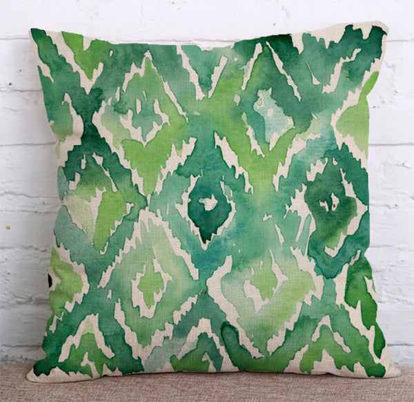 Cushion Cover SET Cotton Linen Throw Pillow,Leaves - LiYiFabrics