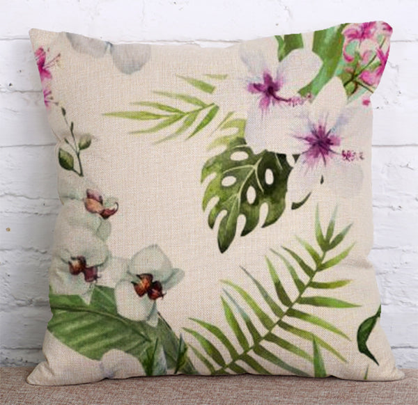 Cushion Cover SET Cotton Linen Throw Pillow,Plants - LiYiFabrics