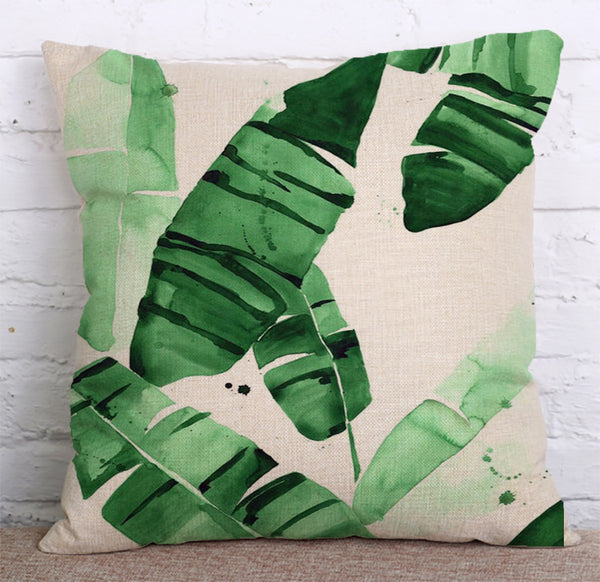 Cushion Cover SET Cotton Linen Throw Pillow,Plants - LiYiFabrics