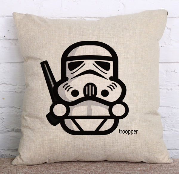 Cushion Cover SET Cotton Linen Throw Pillow, starwars style - LiYiFabrics