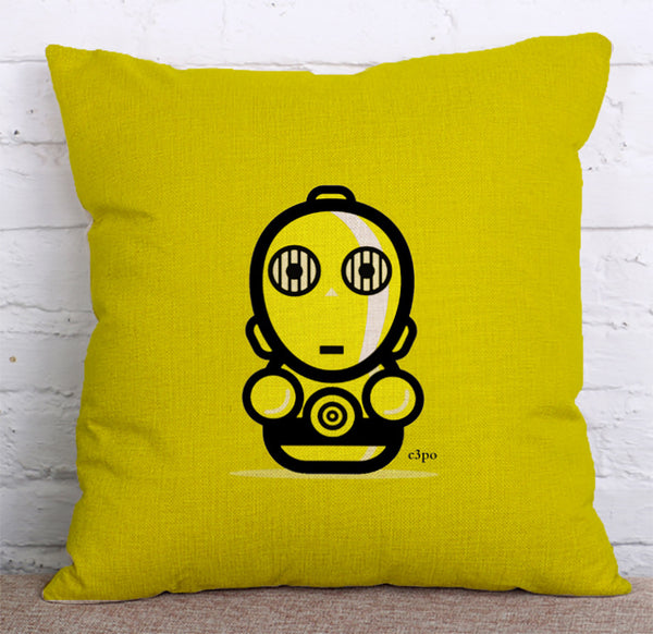 Cushion Cover SET Cotton Linen Throw Pillow, starwars style - LiYiFabrics