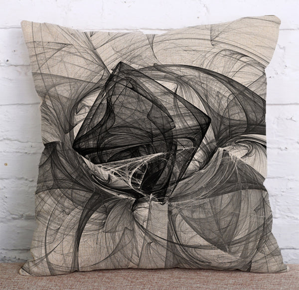 Cushion Cover SET Cotton Linen Throw Pillow,Absract Painting design by lyfabrics - LiYiFabrics