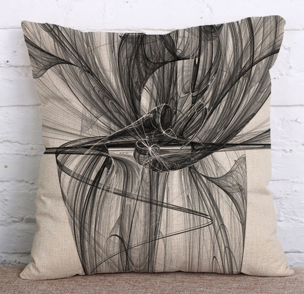 Cushion Cover SET Cotton Linen Throw Pillow,Absract Painting design by lyfabrics - LiYiFabrics