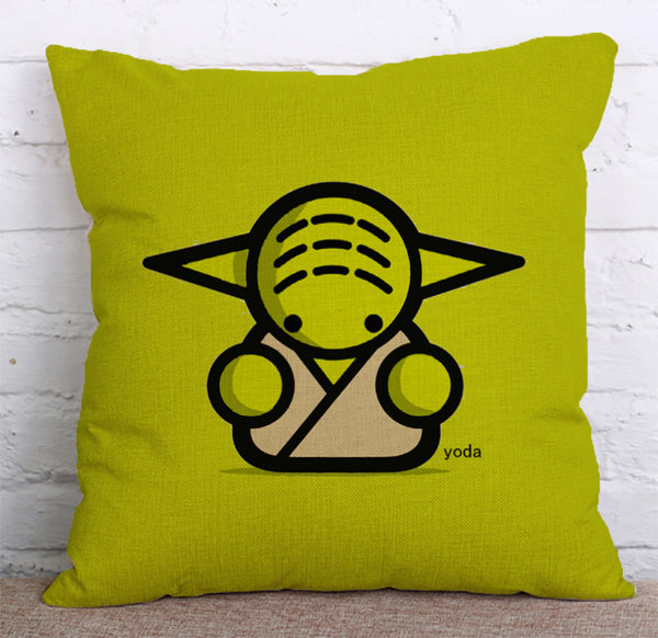 Cushion Cover SET Cotton Linen Throw Pillow, starwars style - LiYiFabrics