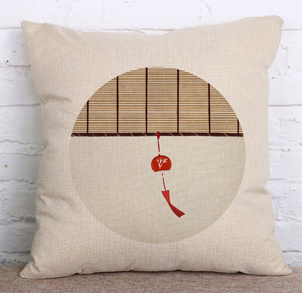 Cushion Cover SET Cotton Linen Throw Pillow,Traditional Chinese Painting - LiYiFabrics