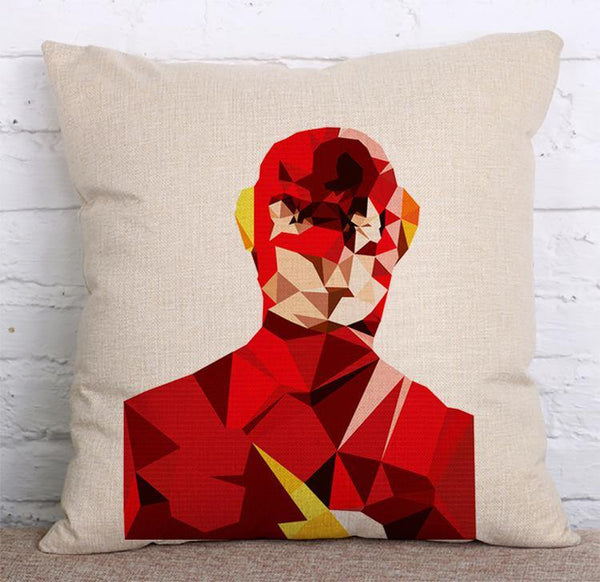Cushion Cover SET Cotton Linen Throw Pillow, Ink Super Heros - LiYiFabrics