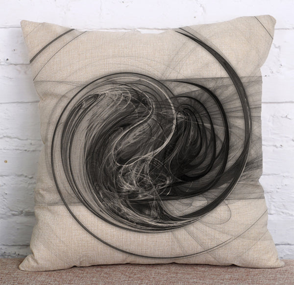 Cushion Cover SET Cotton Linen Throw Pillow,Absract Painting design by lyfabrics - LiYiFabrics