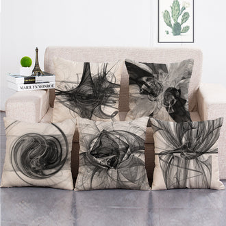 Cushion Cover SET Cotton Linen Throw Pillow,Absract Painting design by lyfabrics - LiYiFabrics