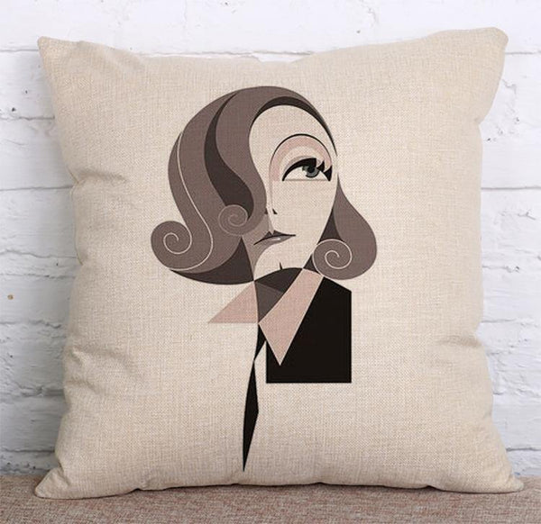 Cushion Cover SET Cotton Linen Throw Pillow, Fashion Ladies - LiYiFabrics