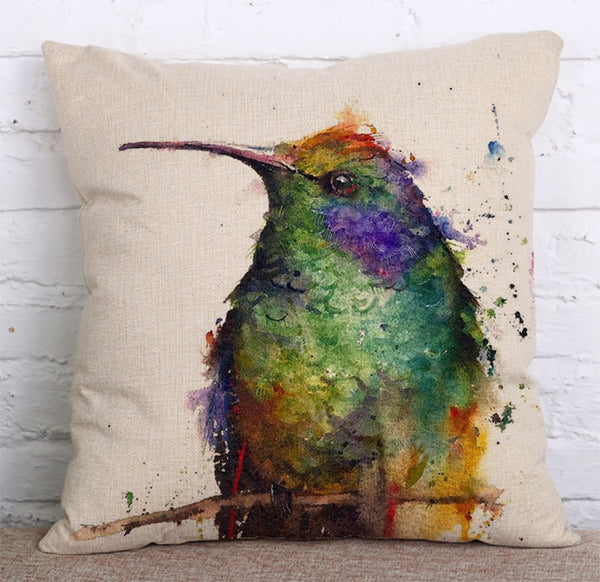 Cushion Cover SET Cotton Linen Throw Pillow,Ink Animals - LiYiFabrics