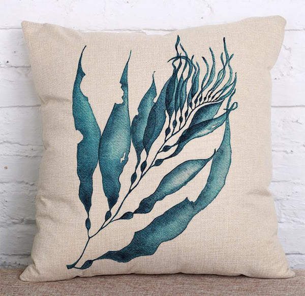 Cushion Cover SET Cotton Linen Throw Pillow, Plants - LiYiFabrics