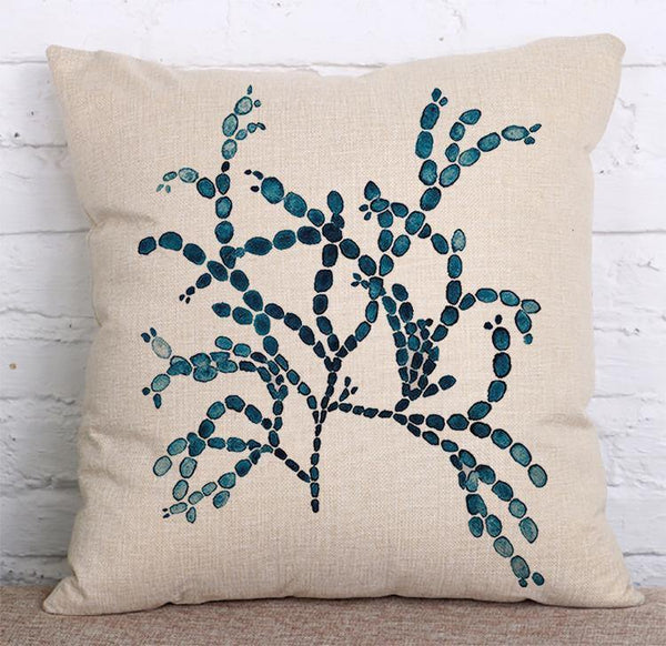 Cushion Cover SET Cotton Linen Throw Pillow, Plants - LiYiFabrics