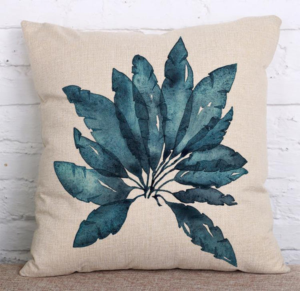 Cushion Cover SET Cotton Linen Throw Pillow, Plants - LiYiFabrics