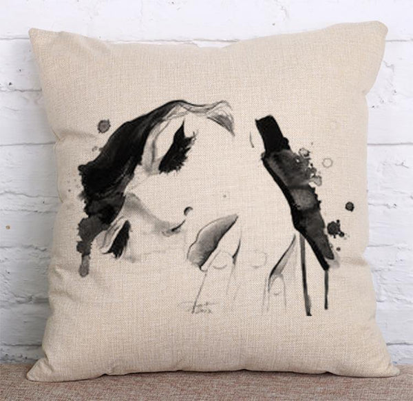 Cushion Cover SET Cotton Linen Throw Pillow, Fashion Ladies - LiYiFabrics