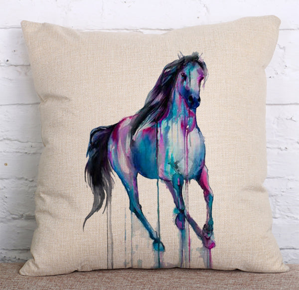 Cushion Cover SET Cotton Linen Throw Pillow,Ink Animals - LiYiFabrics