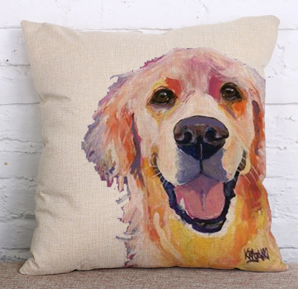 Cushion Cover SET Cotton Linen Throw Pillow,Ink Animals - LiYiFabrics