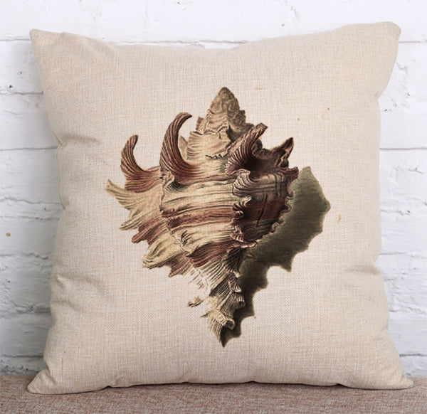 Cushion Cover SET Cotton Linen Throw Pillow,Sea Horse - LiYiFabrics
