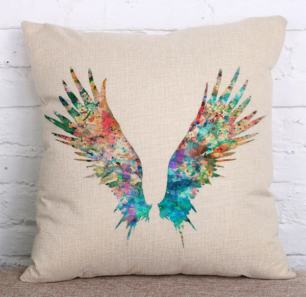 Cushion Cover SET Cotton Linen Throw Pillow,Feathers - LiYiFabrics