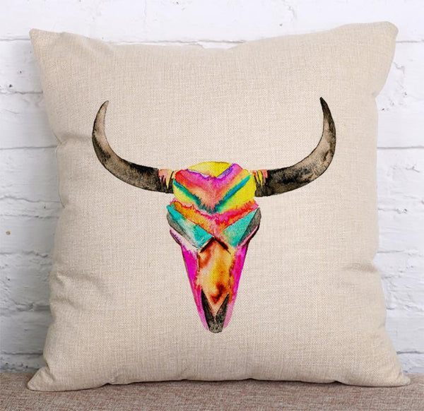 Cushion Cover SET Cotton Linen Throw Pillow, Deer - LiYiFabrics