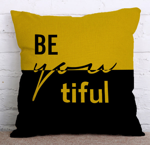 Cushion Cover SET Cotton Linen Throw Pillow,Love Style - LiYiFabrics