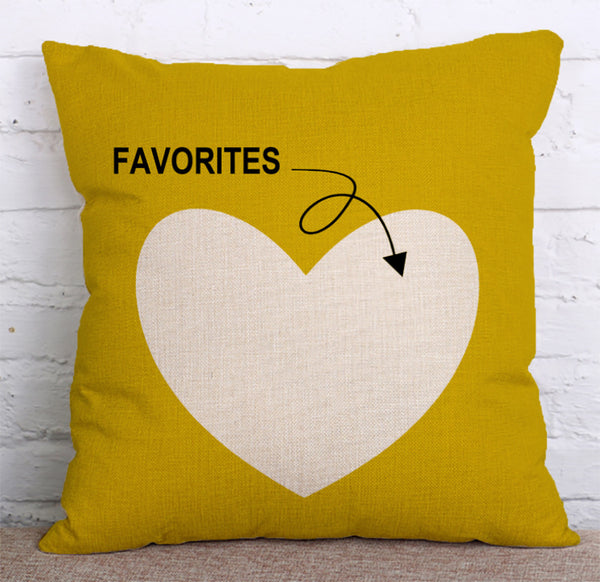Cushion Cover SET Cotton Linen Throw Pillow,Love Style - LiYiFabrics