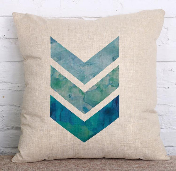 Cushion Cover SET Cotton Linen Throw Pillow, Arrow design - LiYiFabrics