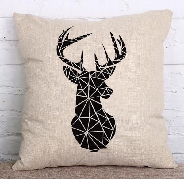 Cushion Cover SET Cotton Linen Throw Pillow, Animals design - LiYiFabrics