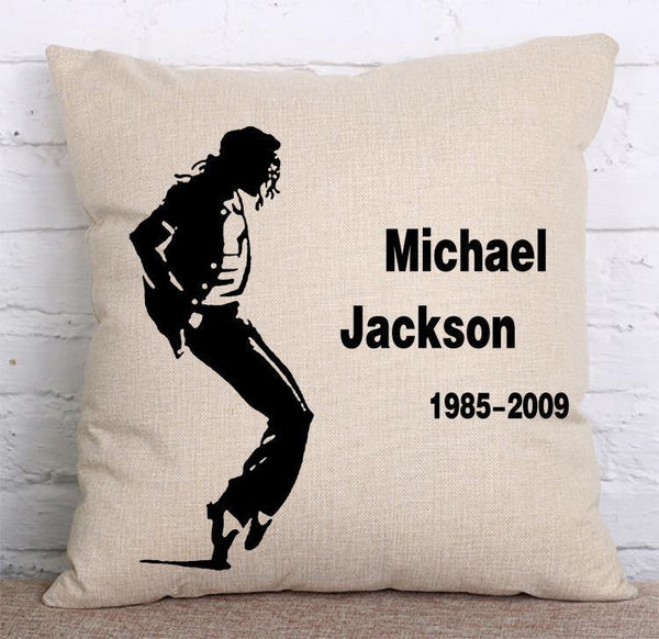 Cushion Cover SET Cotton Linen Throw Pillow, Machael Jackson - LiYiFabrics