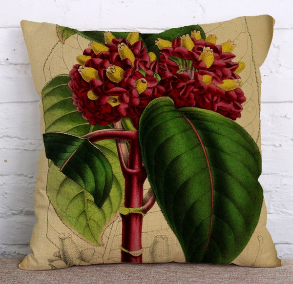 Cushion Cover SET Cotton Linen Throw Pillow,Green Plants - LiYiFabrics