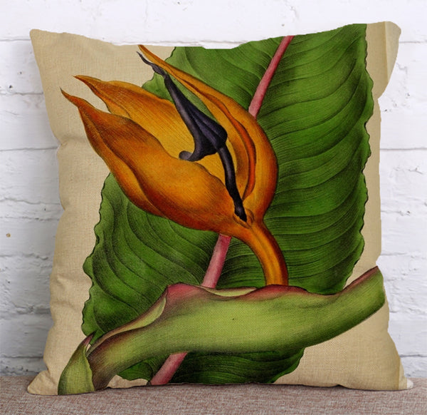 Cushion Cover SET Cotton Linen Throw Pillow,Green Plants - LiYiFabrics