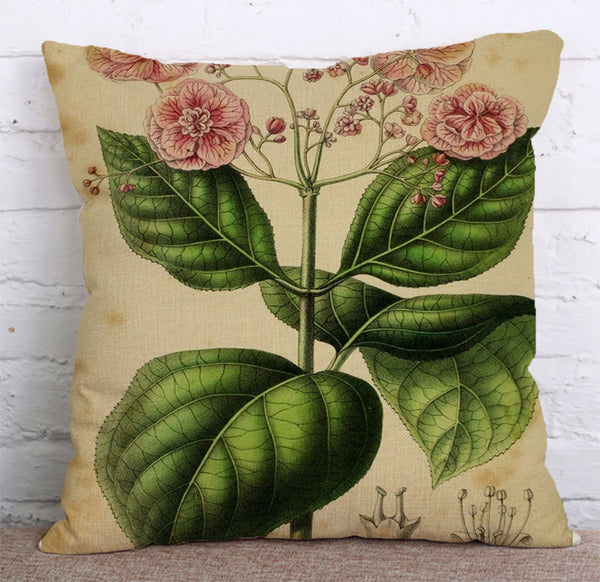 Cushion Cover SET Cotton Linen Throw Pillow,Green Plants - LiYiFabrics