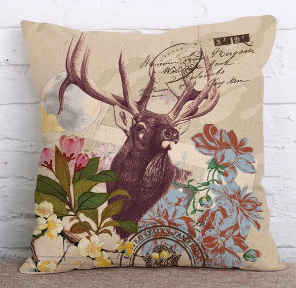 Cushion Cover SET Cotton Linen Throw Pillow, Insects - LiYiFabrics