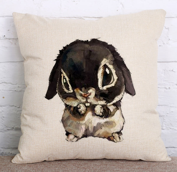 Cushion Cover SET Cotton Linen Throw Pillow,Cartoon Animals style - LiYiFabrics